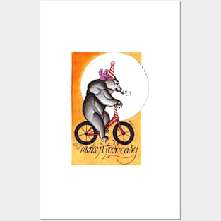 make it look easy, circus bear print Posters and Art